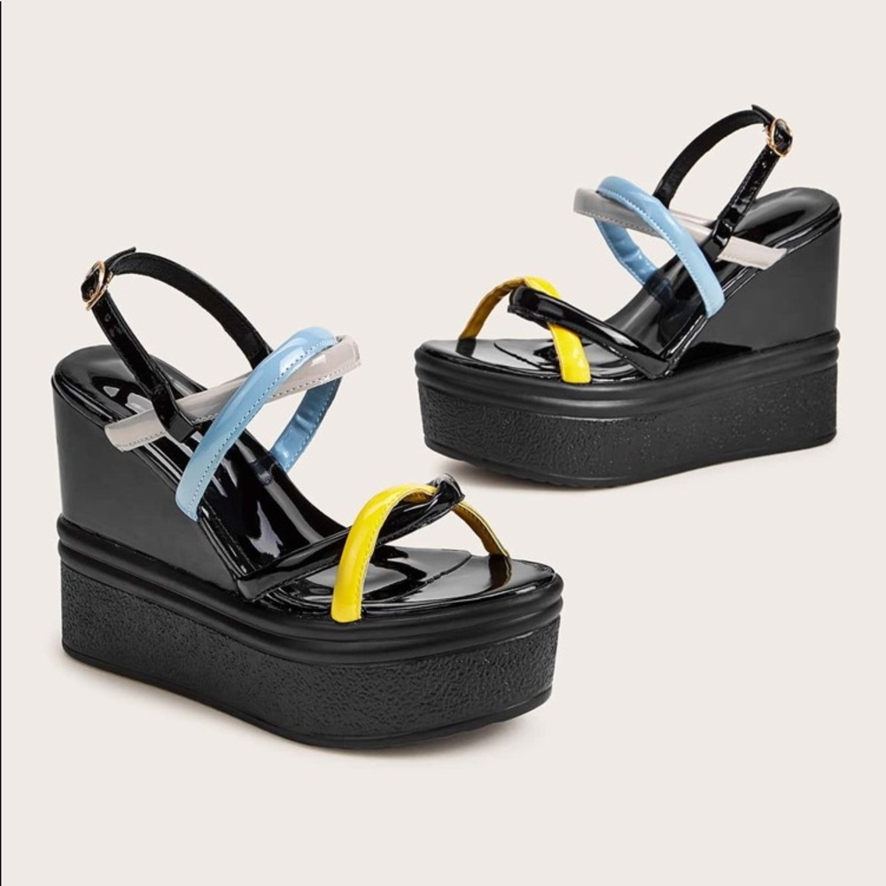 Cross Strap Wedges